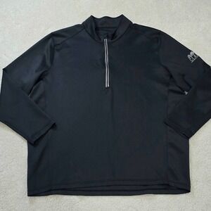 Womens Black Quarter Zip Pullover XL NWOT Long Sleeve Golf Shirt SHORT PAR 4